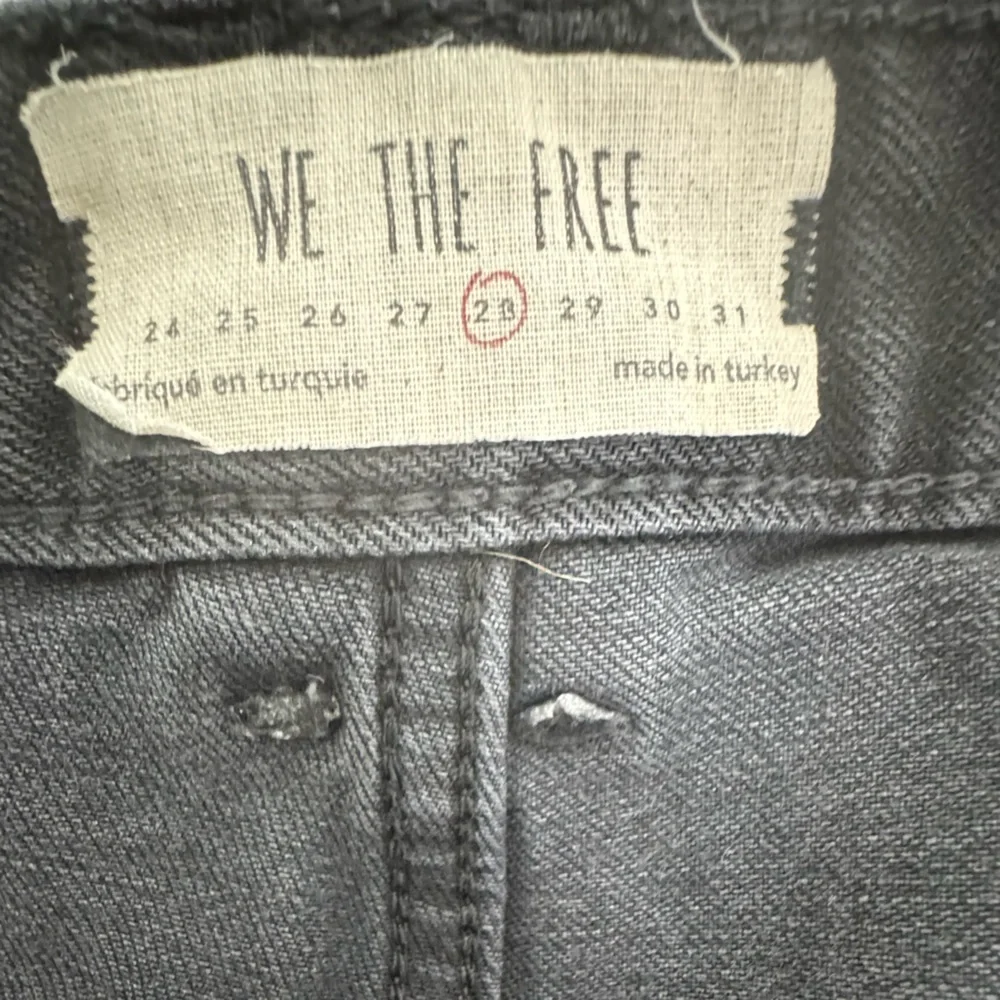 Free‎ People Jeans Dylan High Rise Bootcut Raw Hem Exposed Button Fly Size 28